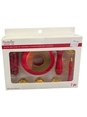 Recollections Red and Gold Sealing Wax Stamp Kit